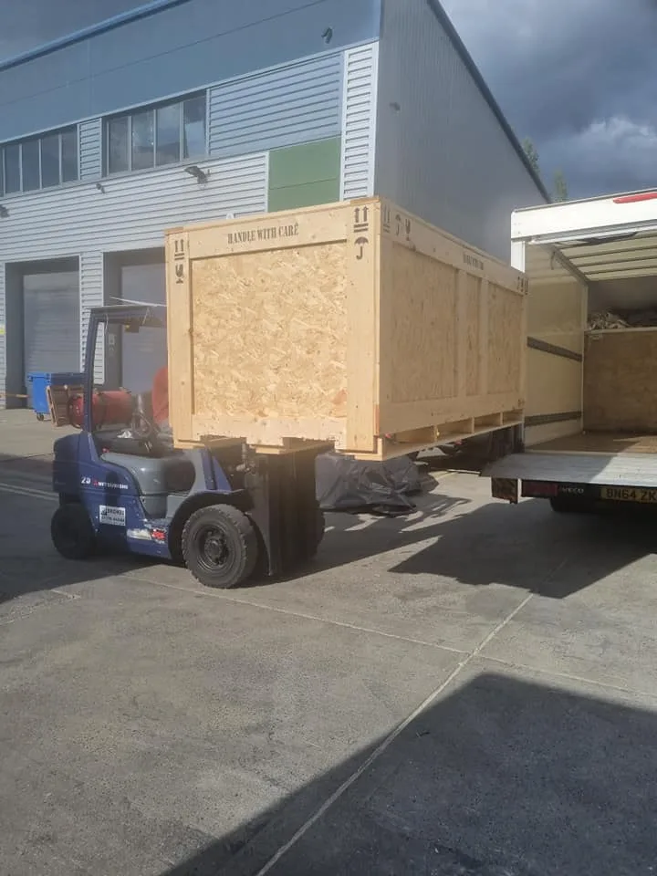 Custom timber protection crate made for a specialist removal