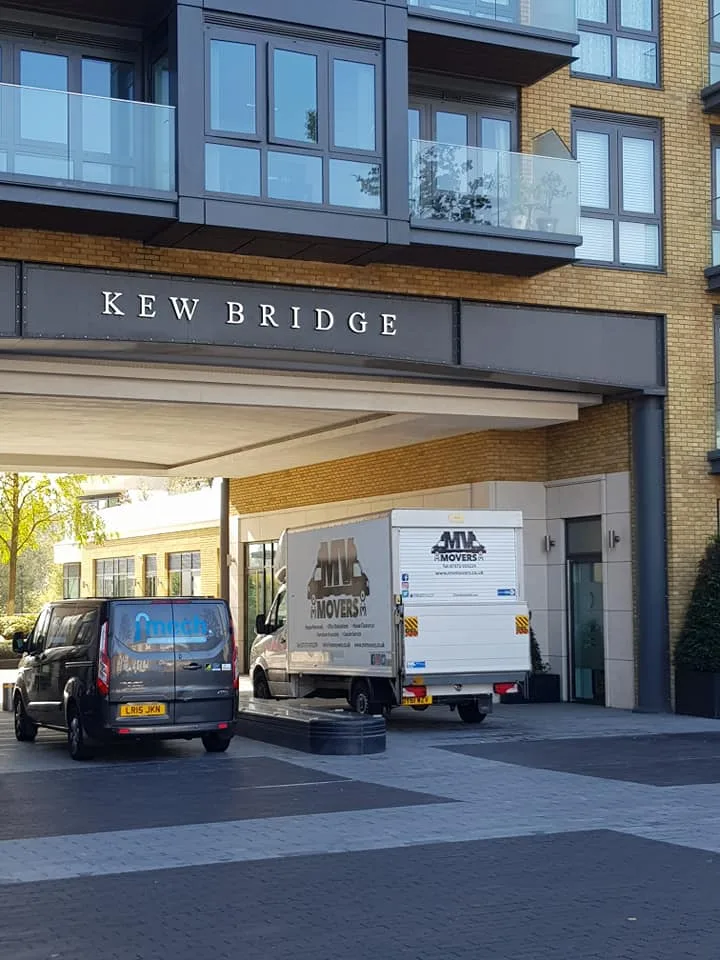 MV Movers van at a West London storage facility