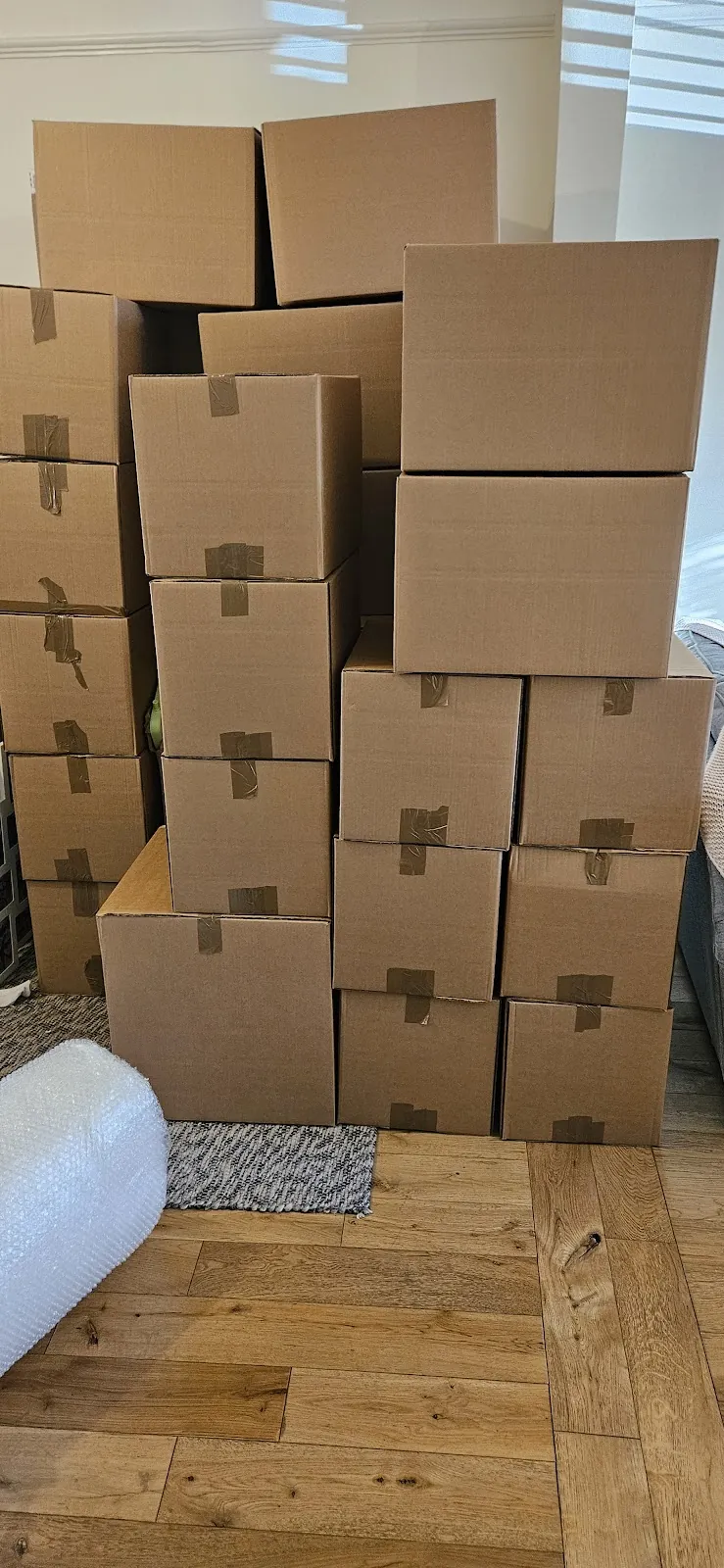 Packing materials being used for a home move